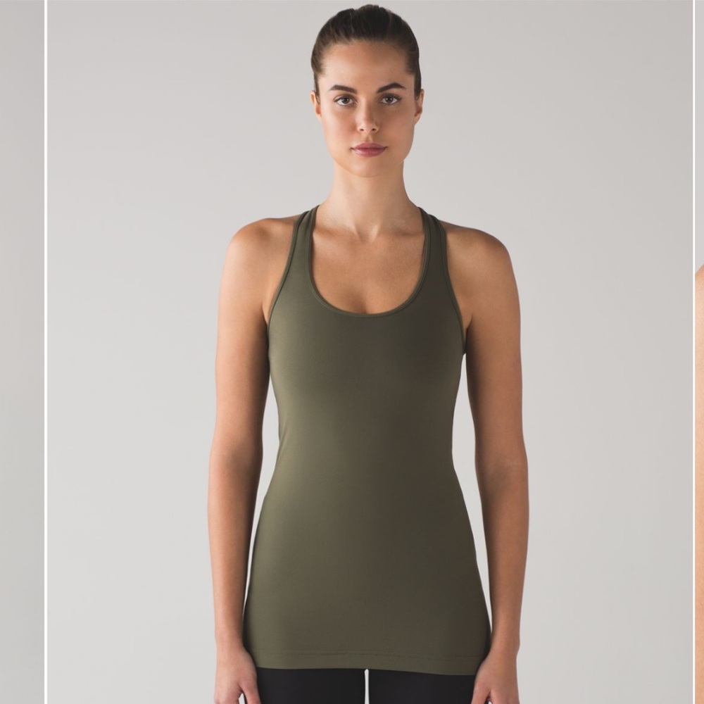 Lululemon Cool Racerback
Fatigue Green Size 10